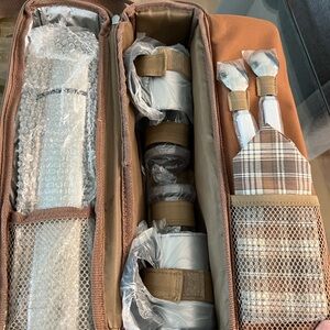 Picnic Coffee Travel Bag Set For Two People Thermos, Cup Spoon Stainless Steel